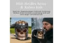 Edelstahl Bierkrug 3D Totenkopf Wikinger Schädel Becher 400 ml Bild 3