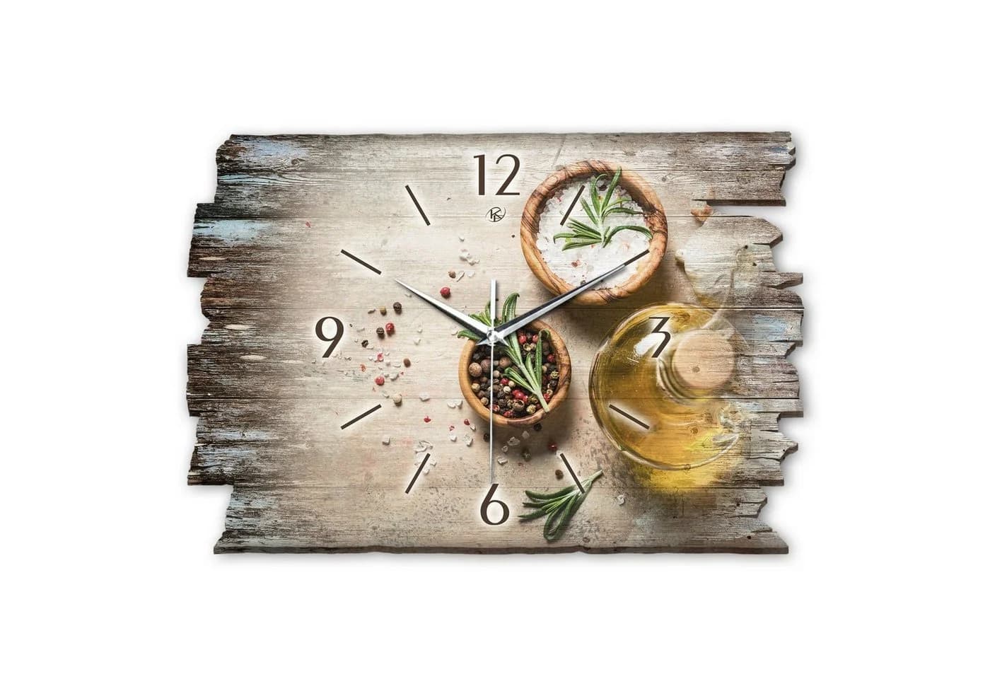 Kreative Feder Wanduhr „Gewürze“ Shabby Style MDF Braun - Bild 2