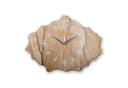 Kreative Feder Wanduhr aus Beton Marmor-Optik Beige Bild 2