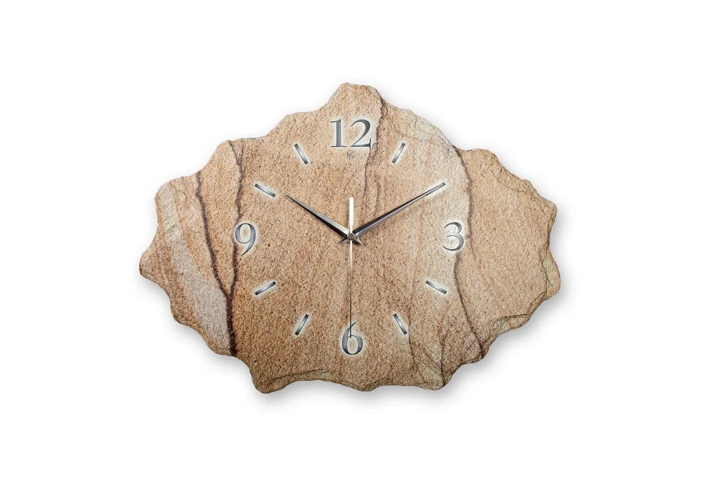 Kreative Feder Wanduhr aus Beton Marmor-Optik Beige - Bild 2