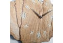 Kreative Feder Wanduhr aus Beton Marmor-Optik Beige Bild 3