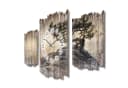 Kreative Feder Wanduhr 3-teilig Shabby Chic "Einsamer Baum" Design Bild 1