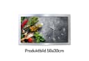 Kreative Feder Wanduhr „Frische Kräuter“ 3D Alu Designer Uhr Leise Bild 2