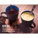 MiaMio Kaffeetassen-Set 6x350ml Schwarz/Blau Steingut Bild 1