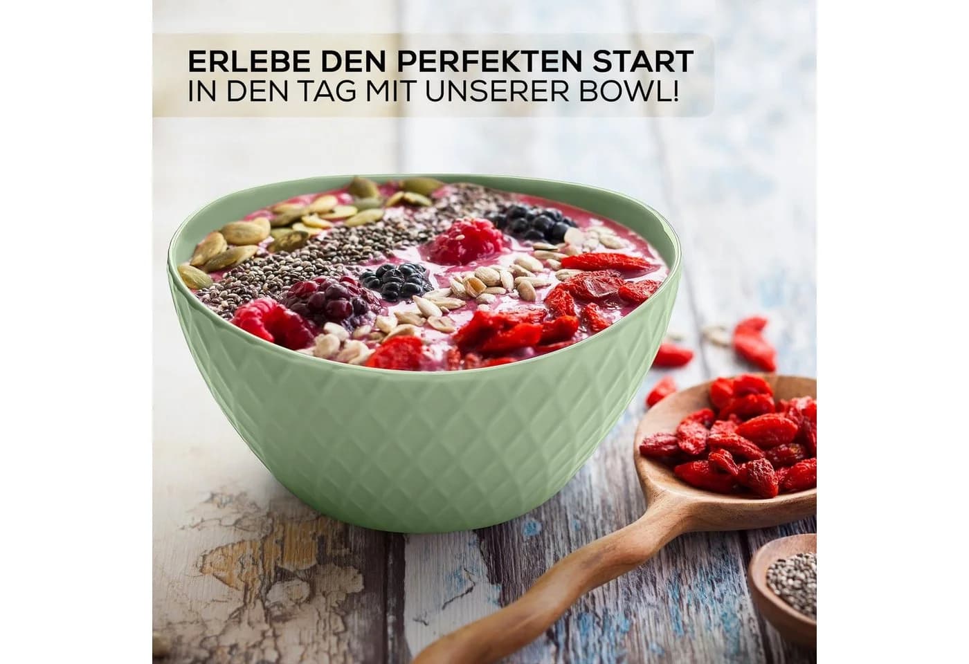 MiaMio Müslischüssel Set 6-teilig Grün Palmanova Kollektion