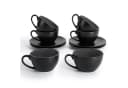 MiaMio Cappuccinotassen Set 6x 175ml Schwarz Keramik Bild 1