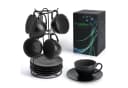 MiaMio Cappuccinotassen Set 6x 175ml Schwarz Keramik Bild 2