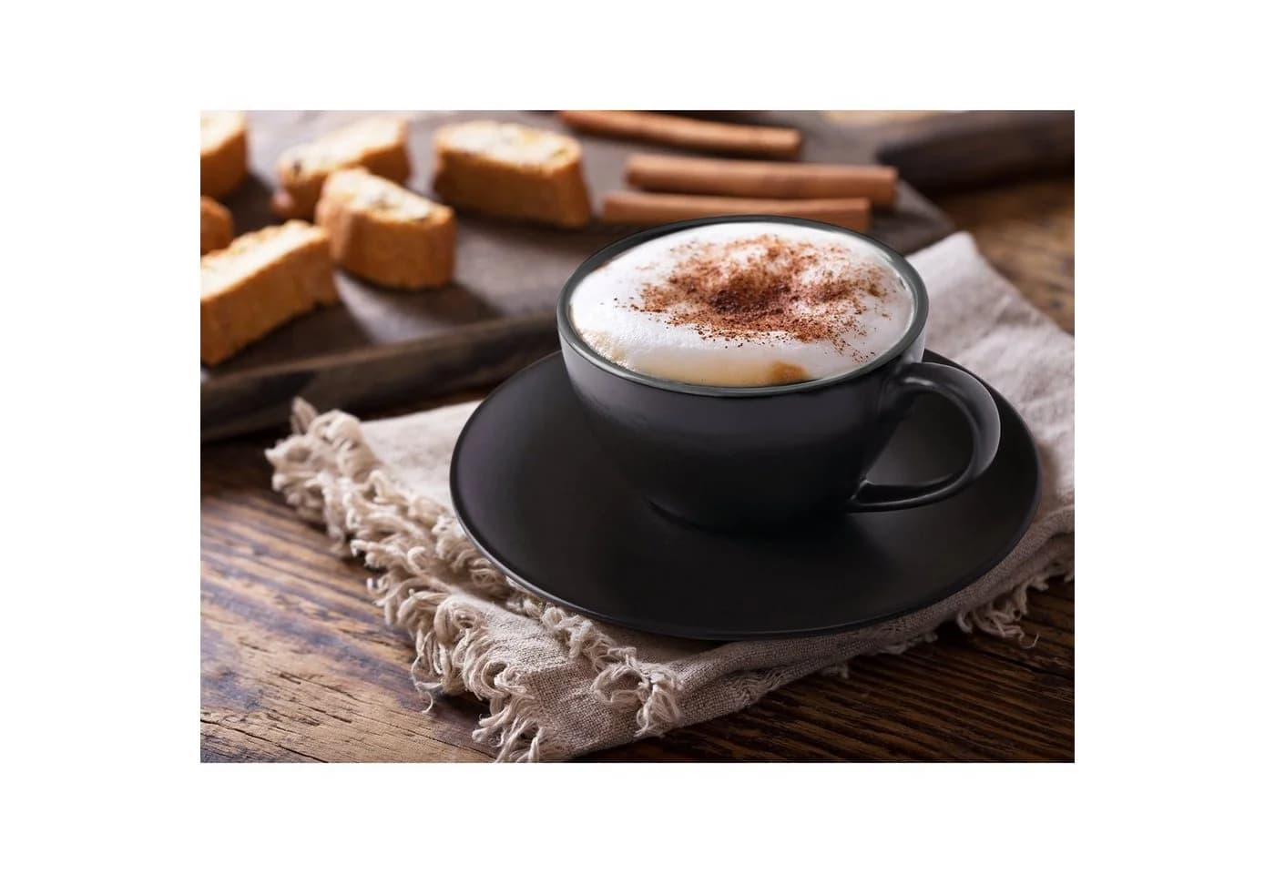 MiaMio Cappuccinotassen Set 6x 175ml Schwarz Keramik - Bild 4