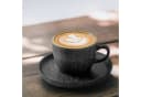 MiaMio Cappuccinotassen-Set 13-tlg. Grau Keramik mit Untertassen & Metallständer Bild 1