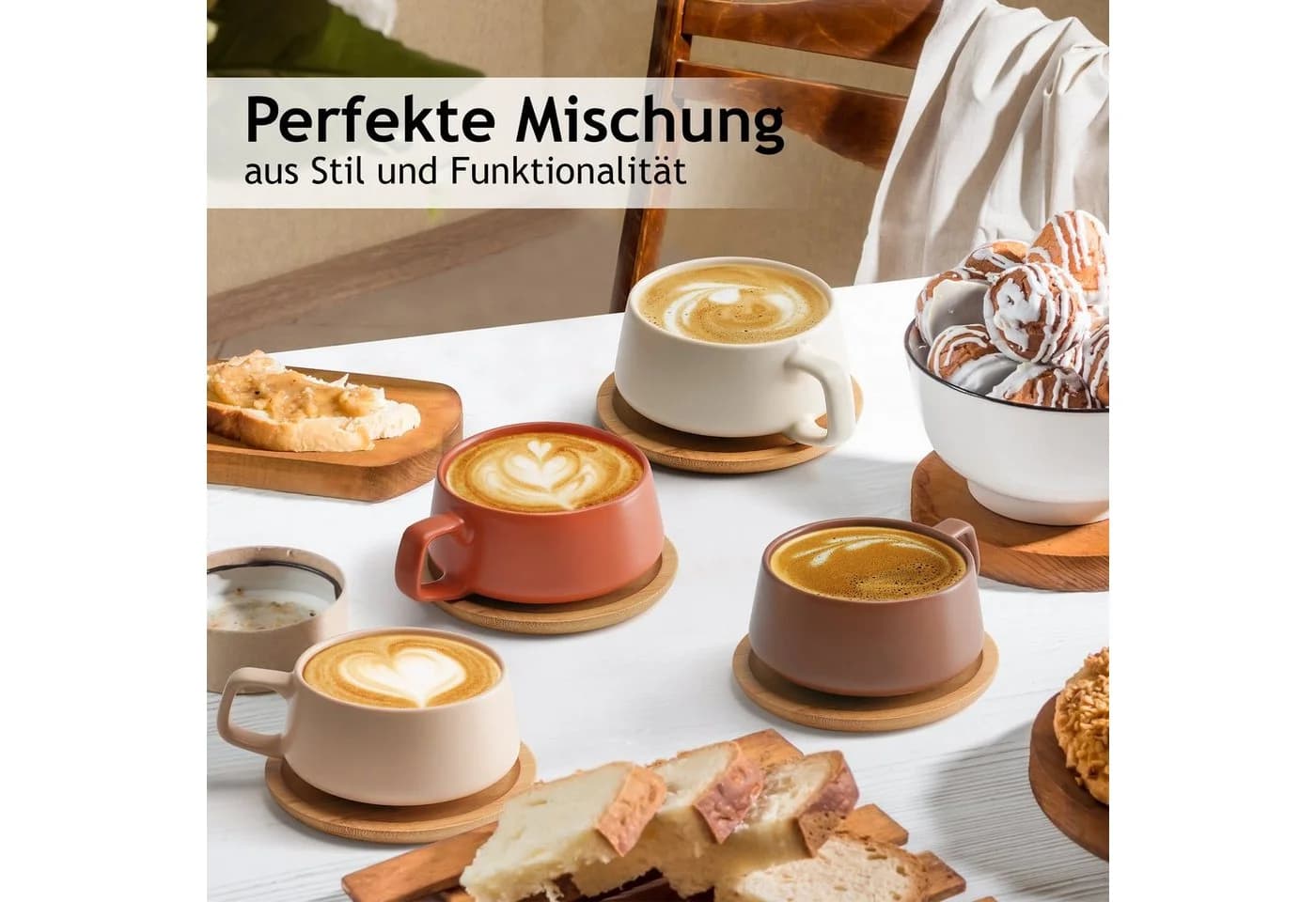 MiaMio Cappuccinotasse Beige Luxe Collection