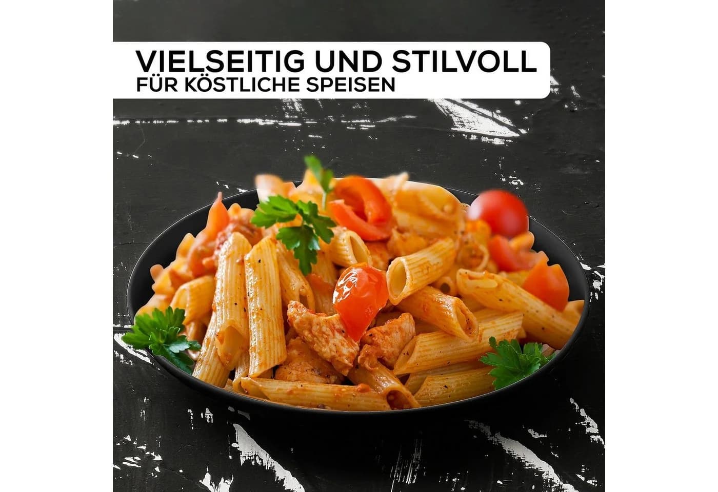 MiaMio Tafelservice Palmanova Schwarz 24-tlg. Keramik für 6 Personen - Bild 4