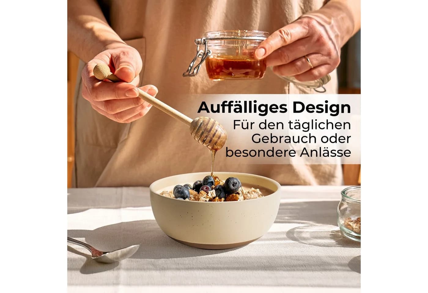 MiaMio Müslischale Aura Cozy Neutral 4-tlg. Keramik Braun - Bild 3
