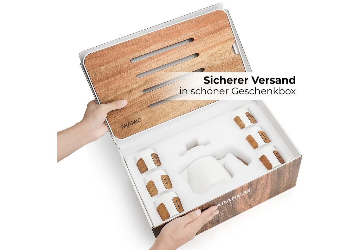 MiaMio Teeservice Japanisch 6-teilig Weiß Keramik - Bild 3