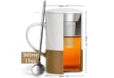 MiaMio Teetassen-Set 2-tlg. mit Sieb & Deckel, Keramik, Braun, 500 ml Bild 4