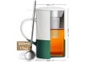 MiaMio Teetassen-Set 2-tlg. Dunkelgrün Keramik mit Sieb & Deckel Bild 4