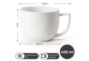 MiaMio Tasse Oasis 450 ml Weiß 4-tlg. Keramik Bild 1