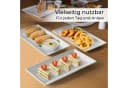 MiaMio Servierplatten-Set Aura 3-teilig Keramik Weiß Rechteckig Bild 3