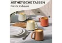 MiaMio Tasse Luxe Kaffeebecher 420 ml Beige Pastel 4-tlg. Keramik Bild 3