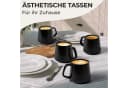 MiaMio Luxe Kaffeebecher 4-tlg. Schwarz 420 ml Keramik Bild 3