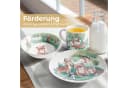 MiaMio Kindergeschirr-Set Wald Motiv Grün 3-tlg Keramik Bild 1