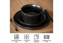MiaMio Geschirr-Set Luxe Tafelservice 12-teilig Schwarz Keramik Bild 5