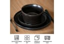 MiaMio Geschirr-Set Luxe Tafelservice 24-tlg. Schwarz Keramik Bild 5