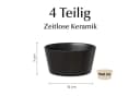MiaMio Müslischale Luxe 740 ml Schwarz, Keramik, (Set, 4-tlg) Bild 3