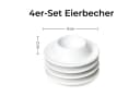 MiaMio Eierbecher-Set 4-tlg. Weiß mit Schalenablage Bild 3