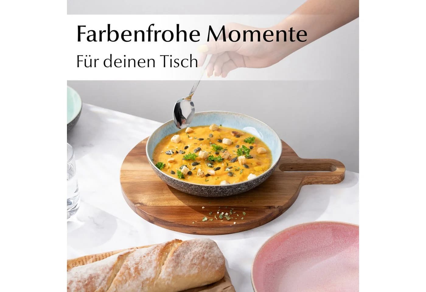 MiaMio Suppenteller Las Palmitas bunt 6-teilig