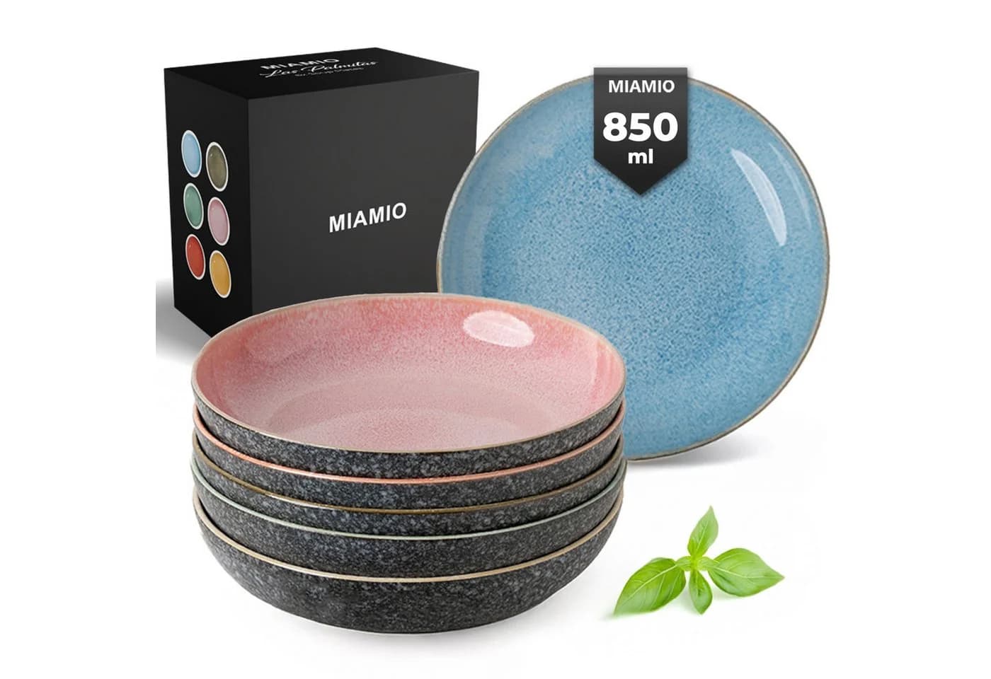 MiaMio Suppenteller Las Palmitas bunt 6-teilig - Bild 2