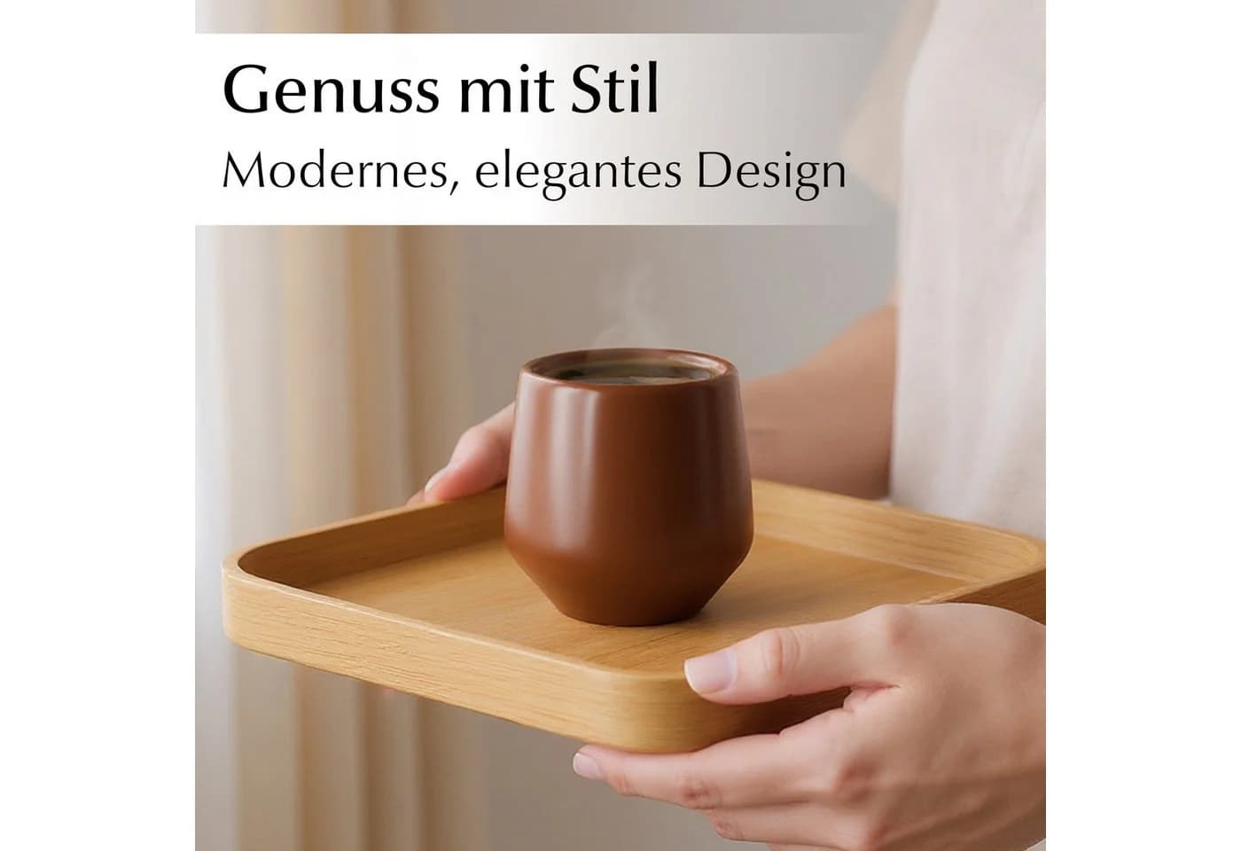 MiaMio Espressotasse Luxe ohne Henkel 90 ml Beige Pastel 4-tlg. Keramik