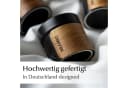 MiaMio Espressotasse ohne Henkel mit Holzmanschette Schwarz 4-tlg. Keramik Bild 3