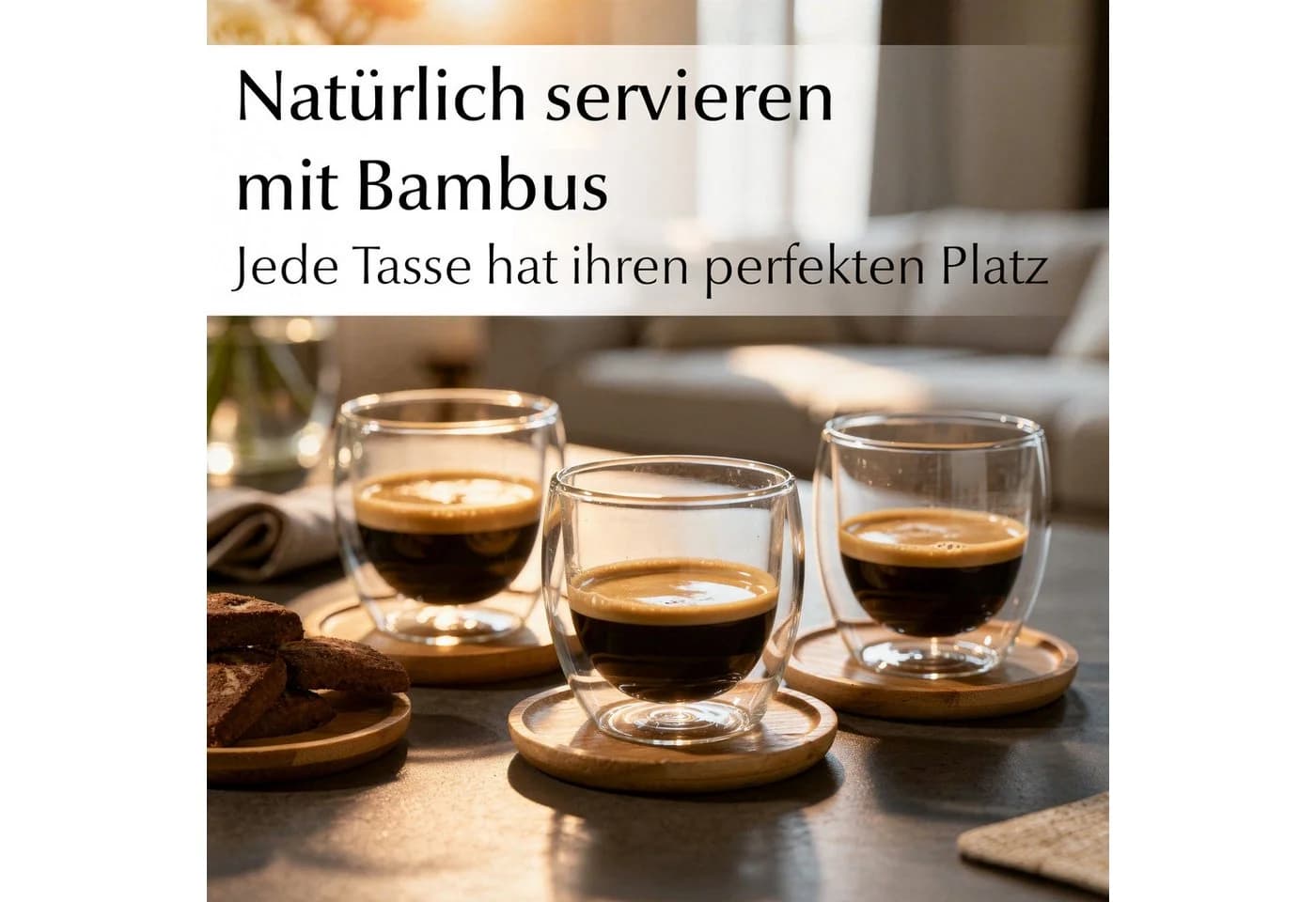 MiaMio Thermoglas Espressotassen 6er Set Doppelwandig 100ml - Bild 4
