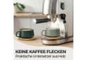 MiaMio Cappuccinotasse Luxe 4-tlg. Keramik Grün mit Holzuntersetzern Bild 3