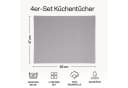 MiaMio Geschirrtuch 4er Set Baumwolle Grau Waffelstruktur Bild 3