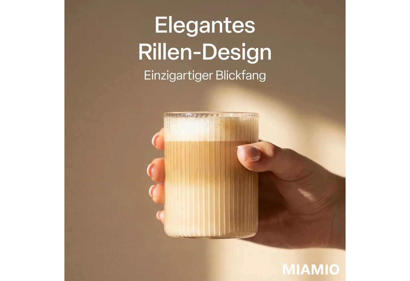 MiaMio Gläser-Set Senita 280 ml Riffeloptik 6-tlg. Borosilikatglas