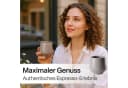 MiaMio Espressotasse Luxe 4-tlg. Grau Keramik ohne Henkel mit Holz-Untersetzern Bild 4