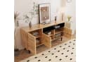 Merax Sideboard Landhausstil Wildeiche mit Metallfüßen 3-türig Bild 3
