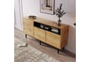 Merax Sideboard Landhausstil Wildeiche mit Metallfüßen 3-türig Bild 4