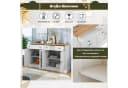 Merax Sideboard Landhausstil Wildeiche Weiß 2 Schubladen 4 Türen Bild 1