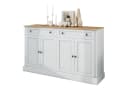 Merax Sideboard Landhausstil Wildeiche Weiß 2 Schubladen 4 Türen Bild 2