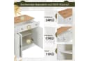 Merax Sideboard Landhausstil Wildeiche Weiß 2 Schubladen 4 Türen Bild 3