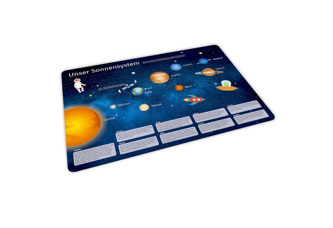nikima Tischset Vinyl Sonnensystem Kinder Abwaschbar - Bild 2