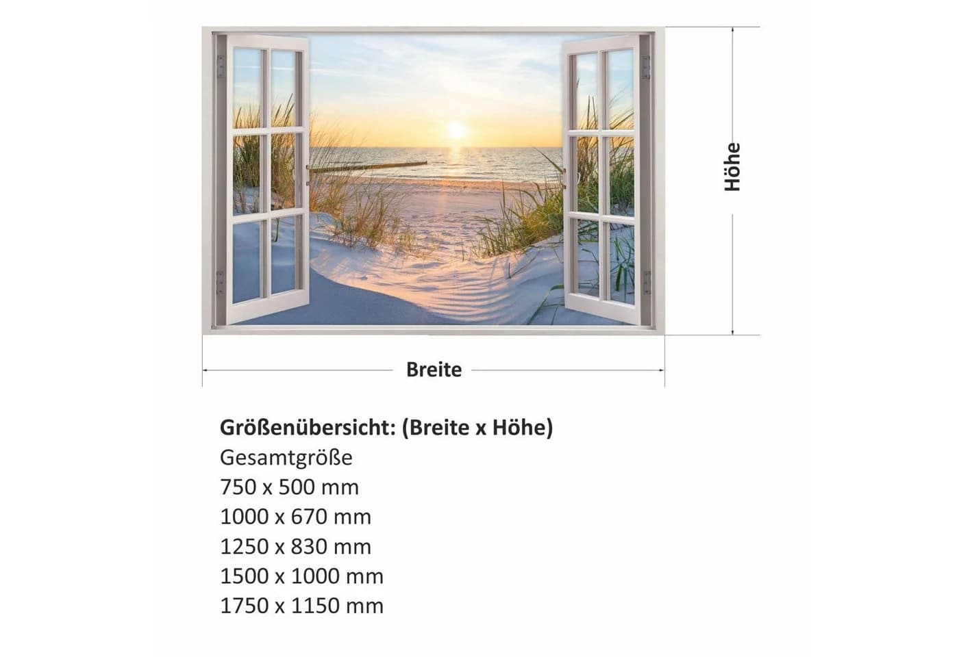nikima Wandtattoo Ostseestrand Maritim PVC-Folie - Bild 5