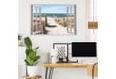 nikima Wandtattoo Fenster Weg zum Ostseestrand PVC-Folie Bild 1