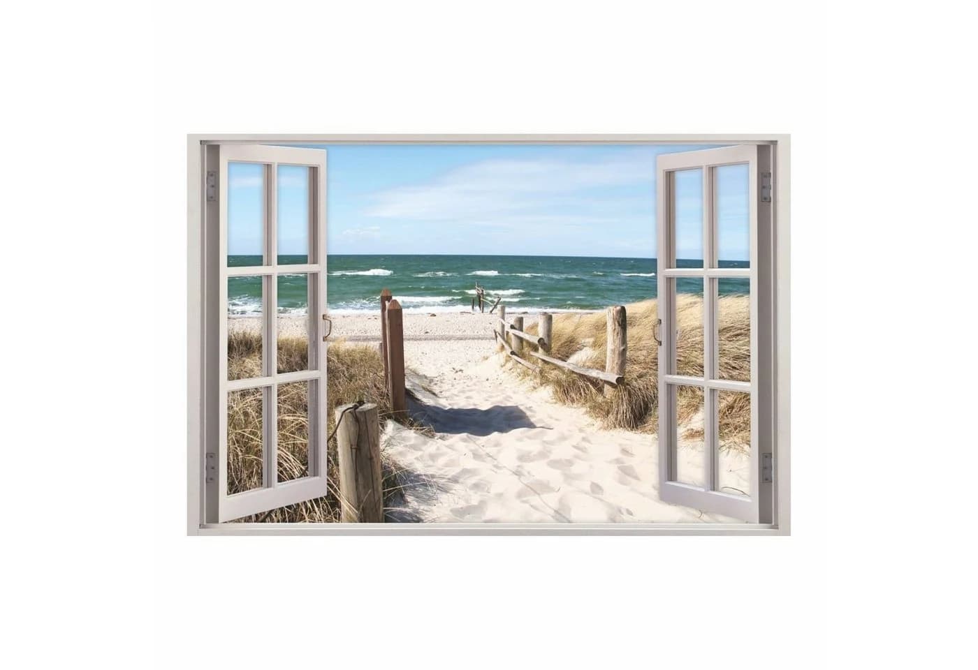 nikima Wandtattoo Fenster Weg zum Ostseestrand PVC-Folie - Bild 2