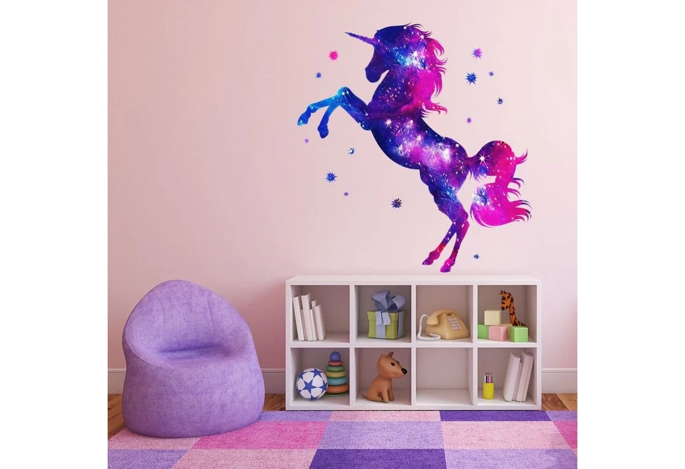 nikima Wandtattoo Einhorn Pink PVC-Folie Made in Germany