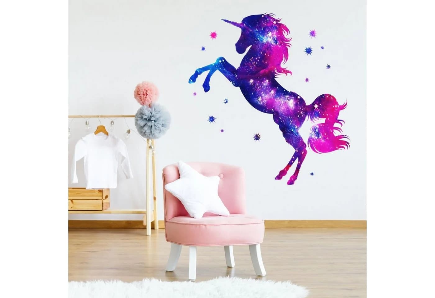 nikima Wandtattoo Einhorn Pink PVC-Folie Made in Germany - Bild 5