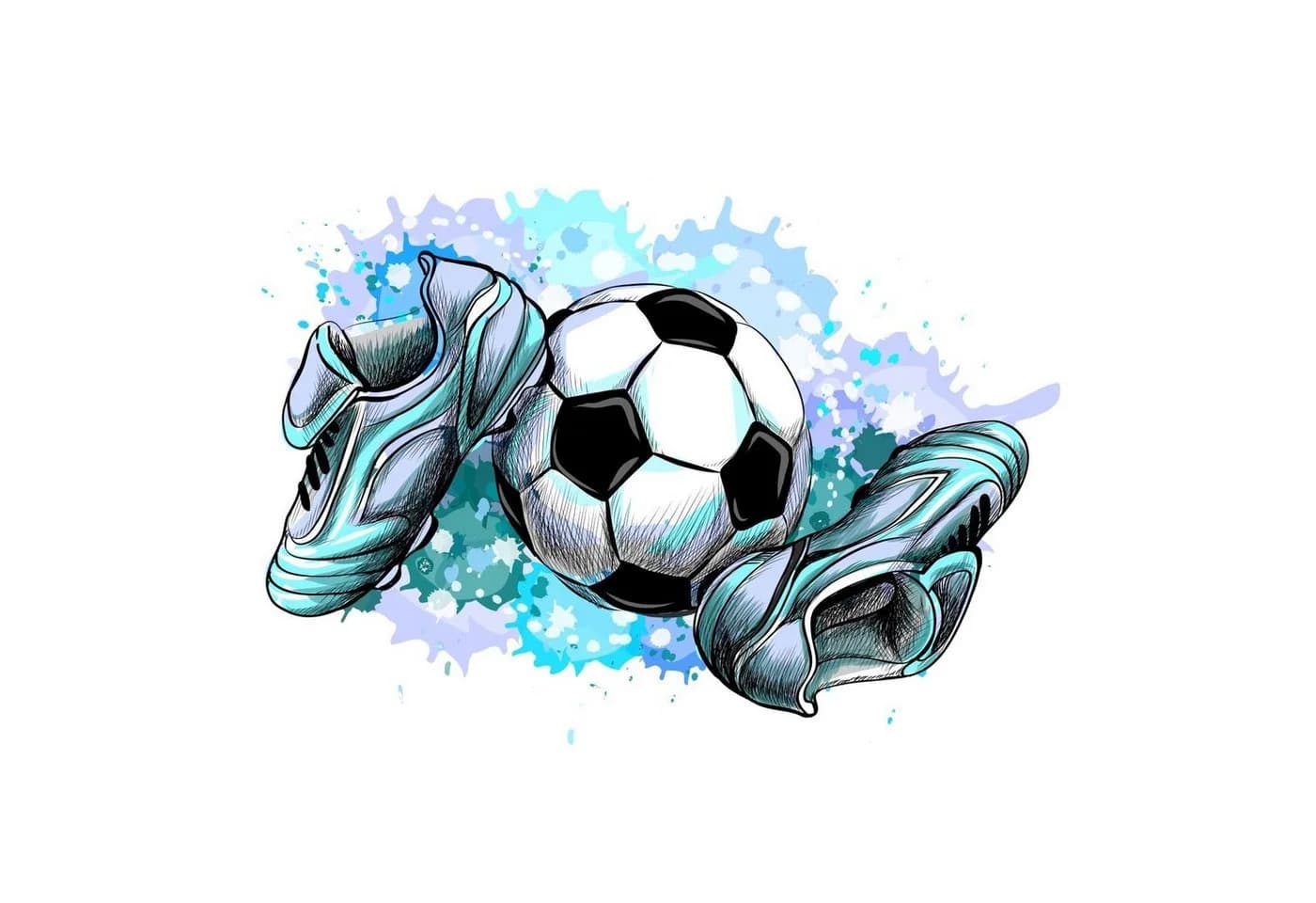 nikima Wandtattoo Fussballschuhe und Ball PVC-Folie Bunt - Bild 2