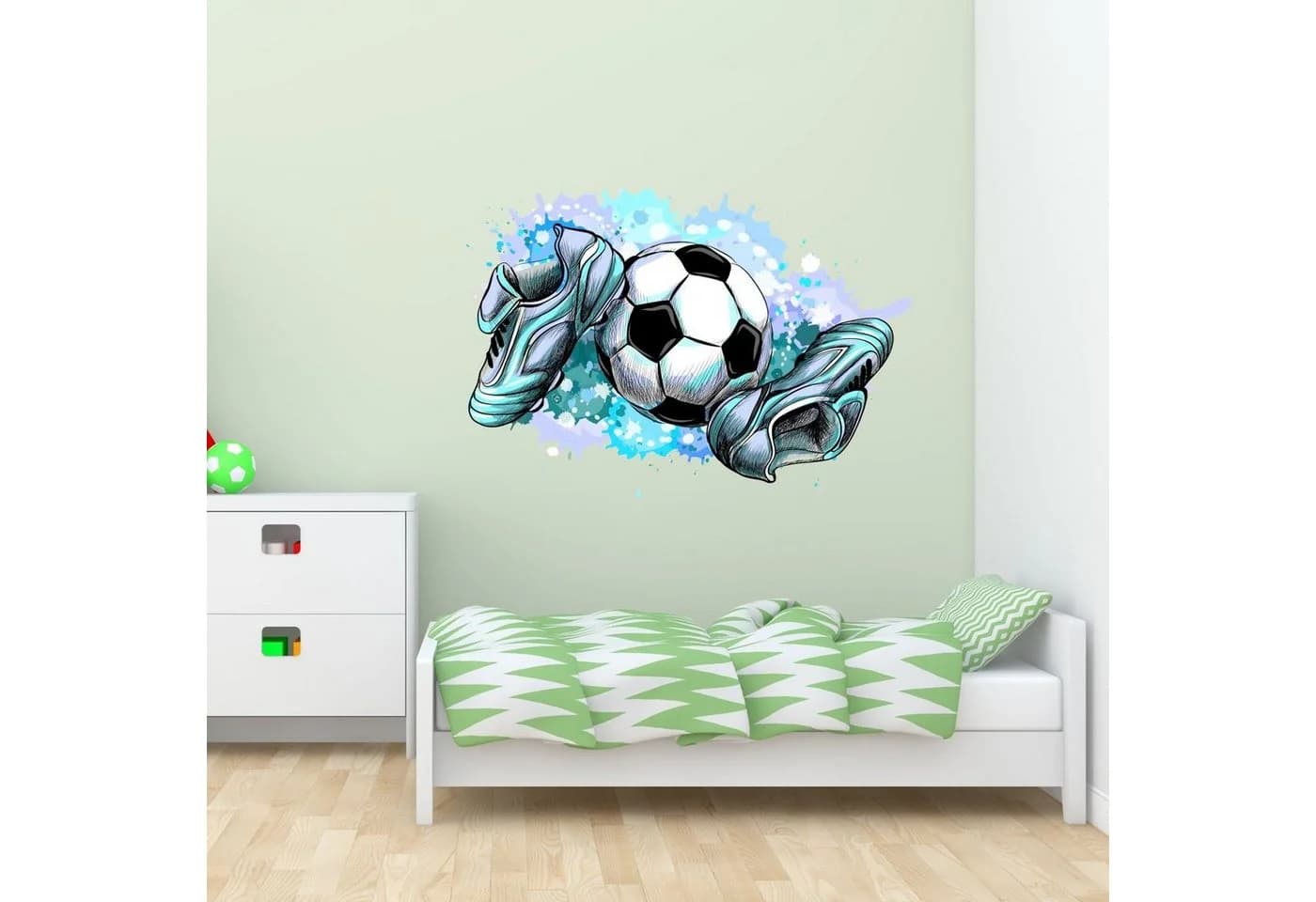 nikima Wandtattoo Fussballschuhe und Ball PVC-Folie Bunt - Bild 3